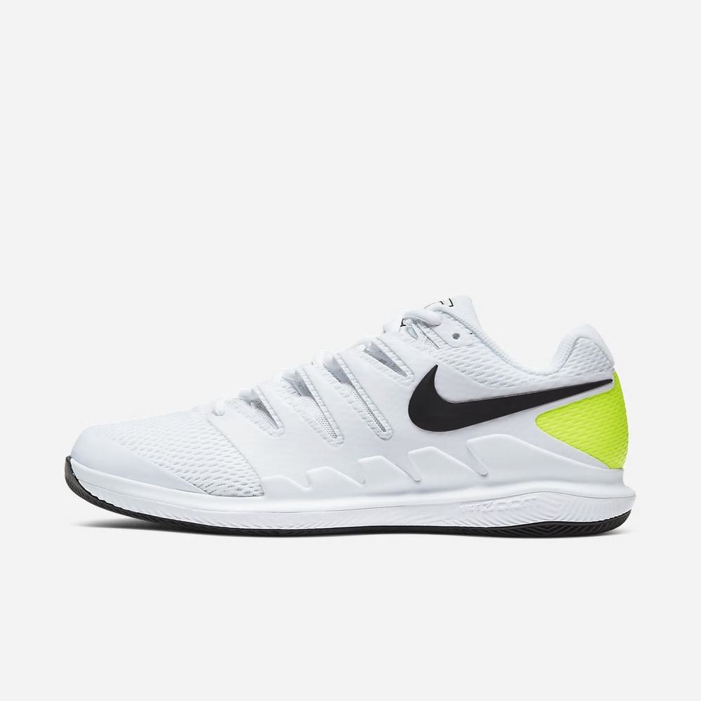 Chaussure De Tennis Nike NikeCourt Air Zoom Vapor X Blanche 8135-940 White/Volt/Black Homme | JWF-97065575